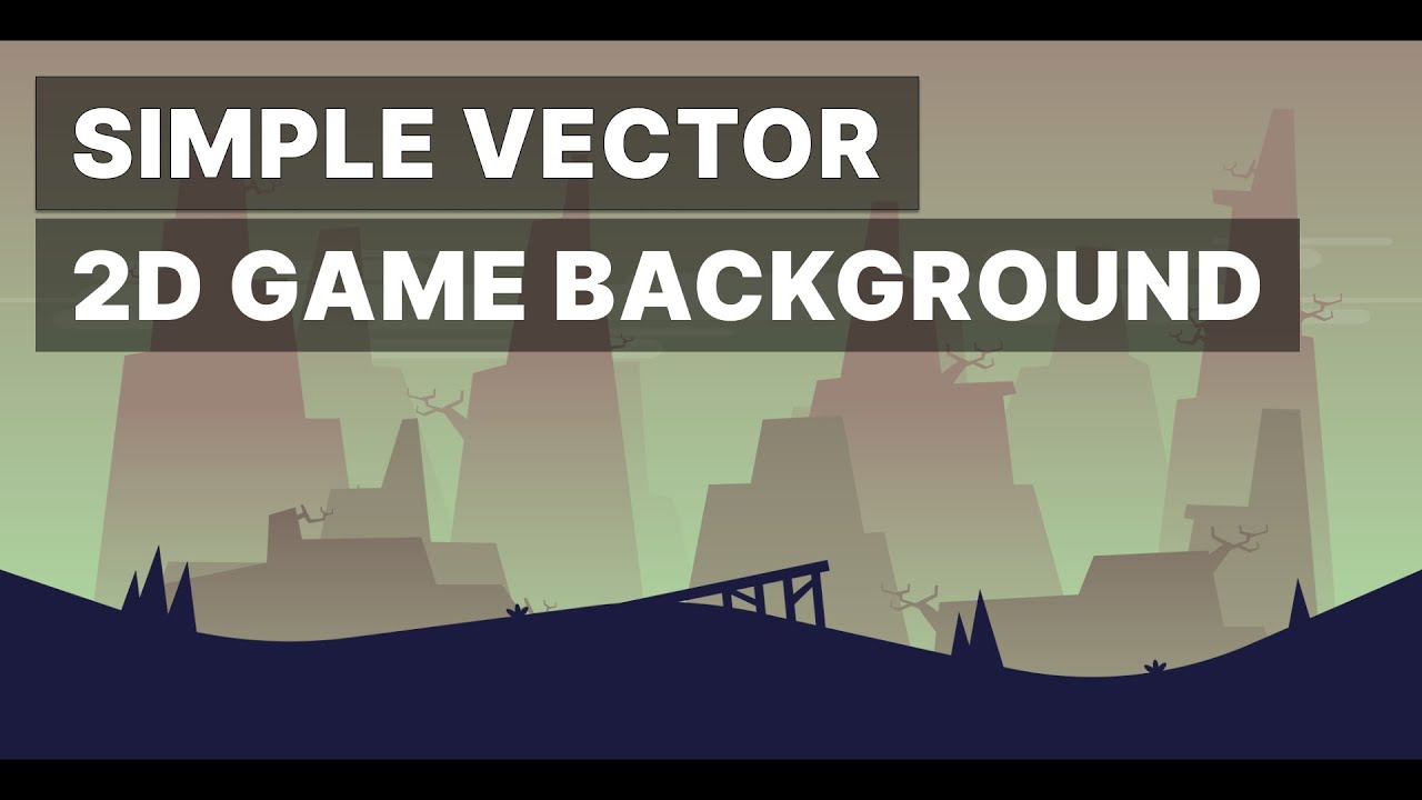 Simple Vector Game Wasteland Background