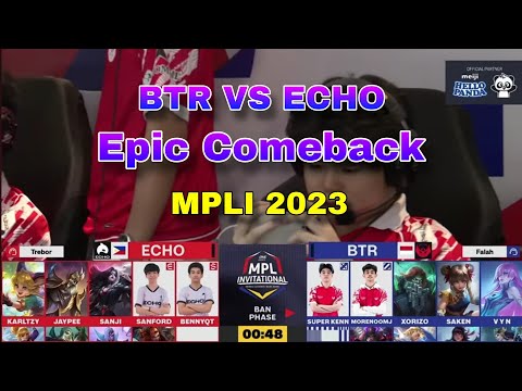 BTR VS ECHO MPL Invitational 2023!! Moment epic Comeback