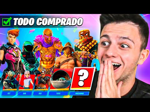 TEMPORADA 5: SKIN NIVEL 100! *TODO COMPRADO* PASE DE BATALLA [Fortnite]