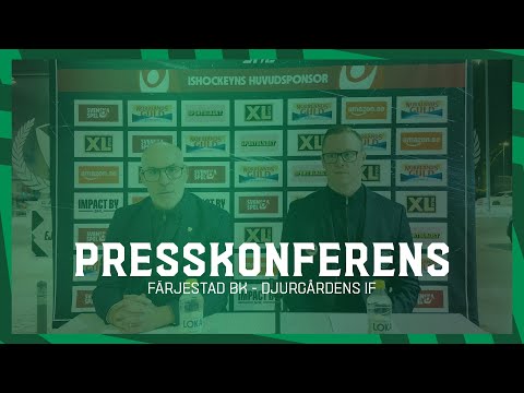 Presskonferens efter Färjestad-Djurgården