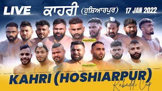 Sahri (Hoshiarpur) Kabaddi Tournament 17 Jan 2022
