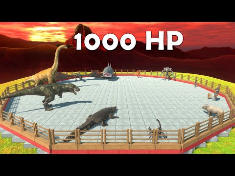 1000 HP Battle Royale - Animal Revolt Battle Simulator