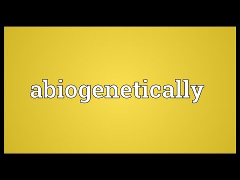 Abiogenetically Meaning