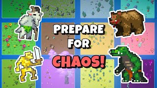 WorldBox, but the arrival of four NEW RACES brings CHAOS.