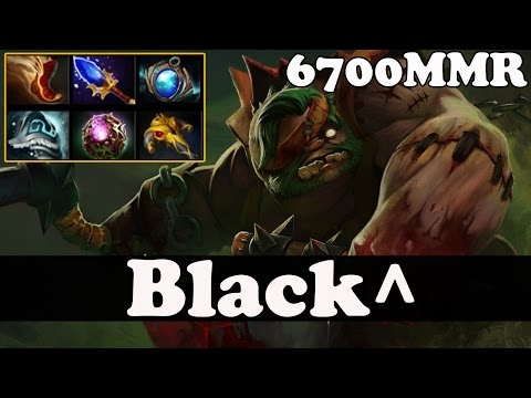 Dota 2 - Black^ 6700 MMR Plays Pudge vol 4 - Ranked Match Gameplay