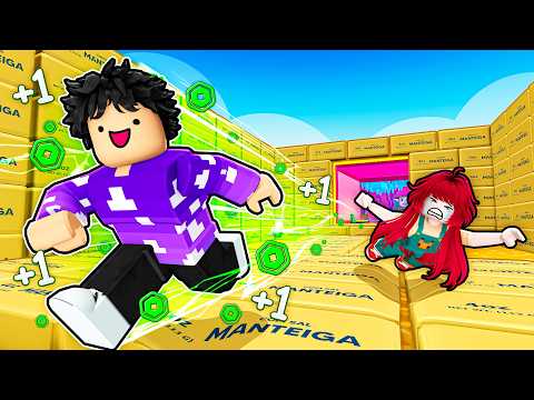 MEUS AMIGOS TRAPACEARAM, então ativei ROBUX INFINITO para zerar o PARKOUR DE MANTEIGA NO ROBLOX