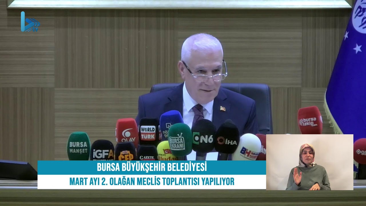 🎥 CANLI | Bursa Büyükşehir Belediyesi Mart Ayı 2. Olağan Meclis Toplantısı