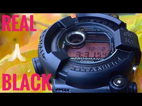 REAL BLACK Titanium FROGMAN | DW-8200BK Red display model