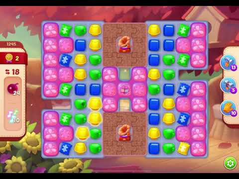 HomeScapes Level 1245 no boosters (18 moves)