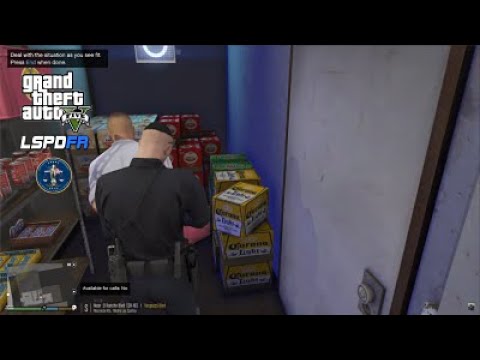 GTA V - LSPDFR 0.4.6 - LSPD/LAPD - Pursuit Wanted Suspect/Vehicle On fire/Shop Lifting - 4K