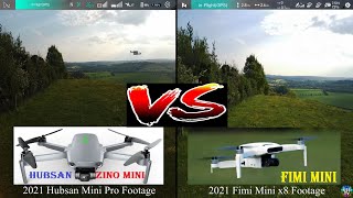 2021 Fimi Mini x8 vs 2021 Hubsan Zino Mini Pro 50/50 Half Screen Full HD Video Camera Review UK