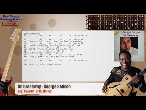 🎻 On Broadway - George Benson Bass Backing Track with chords and lyrics