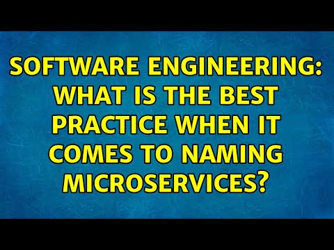 Software Engineering: What is the best practice when it comes to naming microservices?