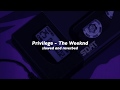 the weeknd - privilege slowed and reverbed