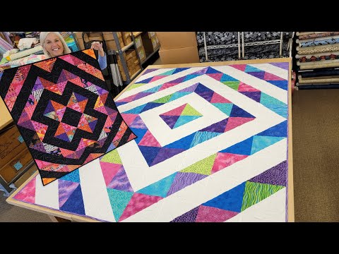 Beginner to WINNER!!! DONNA'S BEST FIRST QUILT FOR BEGINNERS!! "It's Only Triangles" Pattern