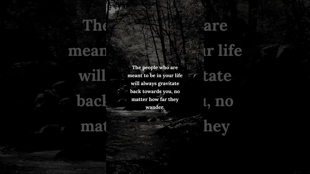 The people who are meant to be in your life #minimalistquotes #quoteoftheday #motivation #love