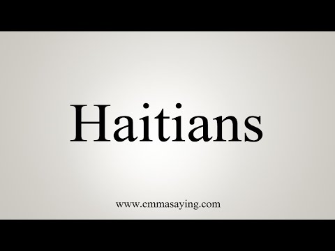Part of a video titled How To Say Haitians - YouTube