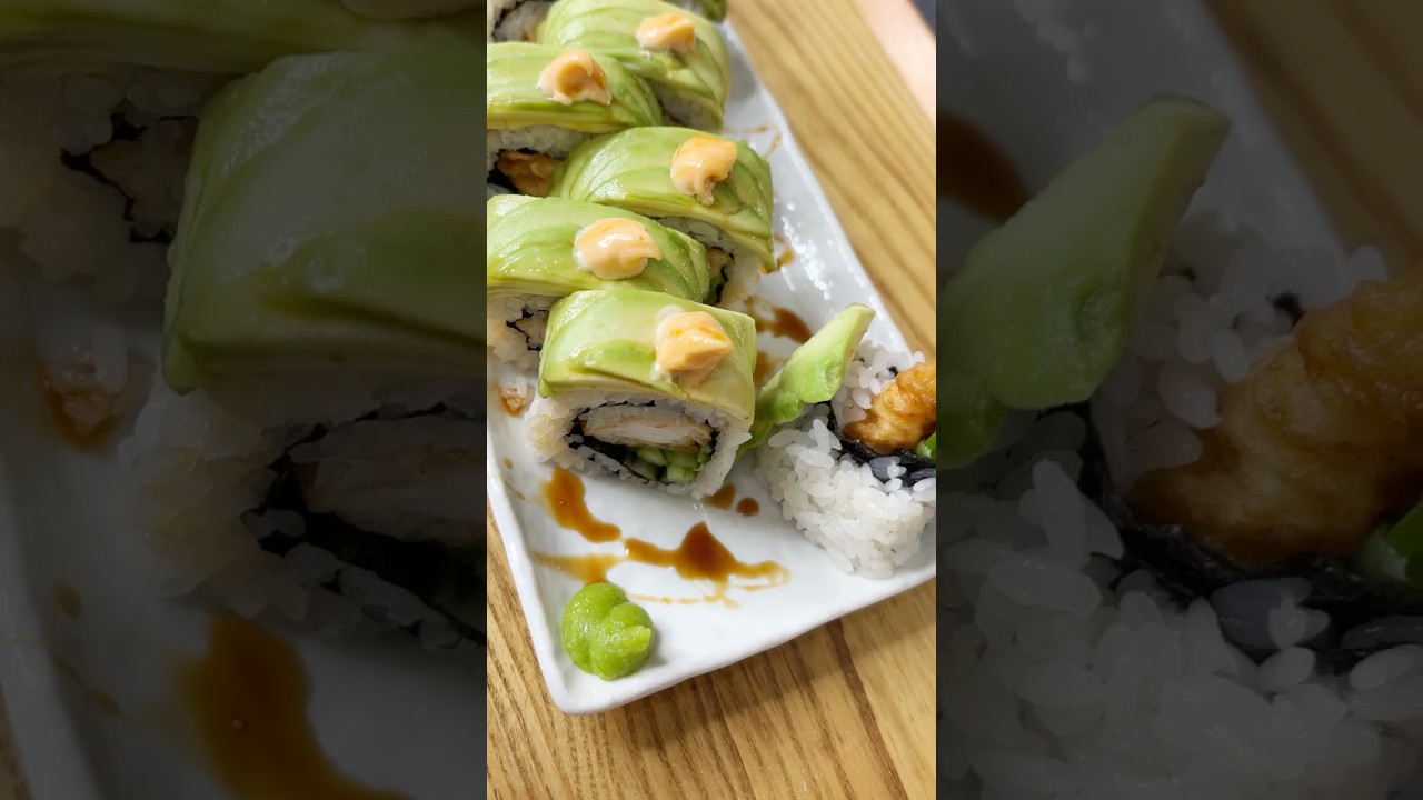 Making Dragon Roll Sushi  〜ドラゴン巻き〜 #Shorts | easy Japanese home cooking recipe