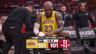 LeBron James - Marcus Smart - Bronny James - Los Angeles Lakers - Houston Rockets