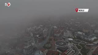 Bolu’da Sis Etkili Oldu Sis Tabakası Böyle Görüntülendi
