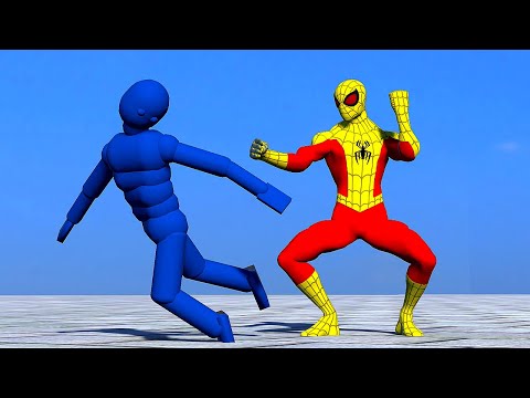 SPIDER MAN Tries the IMPOSSIBLE RAGDOLL Obstacle Course!