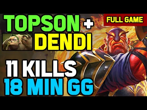 GAME IS EASY when Dendi legendary Pudge supports Topson Ember spirit