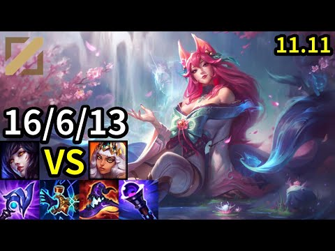 Ahri Mid vs Qiyana - KR Master | Patch 11.11