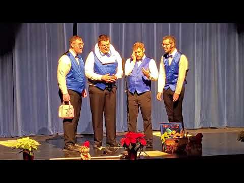 The Chords Against Tonality Quartet singing ‘The Restroom Door Said Gentlemen’ a parody of 'God Rest Ye Merry Gentlemen' at the Spirit of St. Louis Chorus Christmas Show 2021 in Hillsobo, MO.