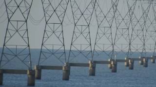Driving East To West Past Lake Pontchartrain Transmission Lines - (Debunk Flat Earth)