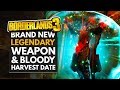 BORDERLANDS 3 | New Legendary Weapon 'Fearmonger' & Bloody Harvest Date