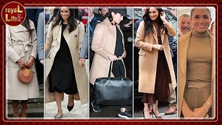 Camel coats have become Meghan's signature style