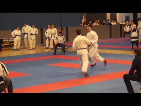 BUCS 2017 Edinburgh individual kumite Taylor vs Chris U70kg novice final