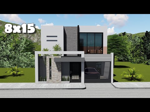 CASA PEQUEÑA Y MODERNA 8X15 – 2 PISOS CON 3 DORMITORIOS