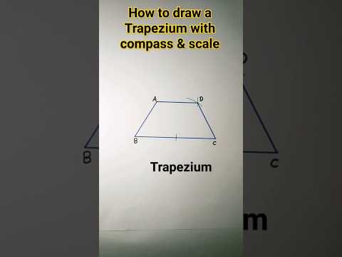 how to draw a Trapezium with compass and scale ||Trapezium construction with easy method#shorts#math