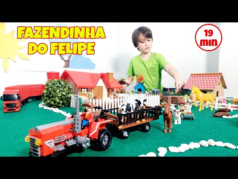 Felipe Canopf's Farm - New Adventure with Lego Tractor, Cow, Ox, Horse! Toy Farm Cow #4k