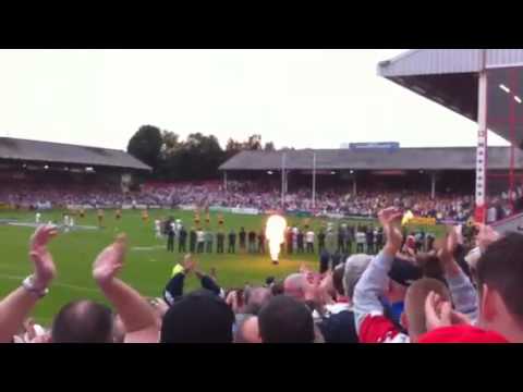 Saints come out for the last league game at Knowsley road