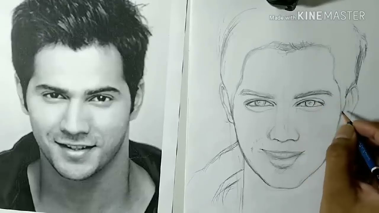 pencil drawing of a face for beginners by ankit jasmatiya