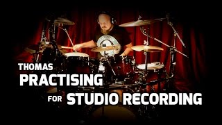 DreadMist - Thomas Sandberg practising for studio recording