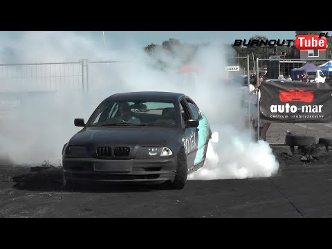 Palenie gumy i sprzęgła "BONIEK" BMW E46 328 - XXIII Ogólnopolski Zlot BMW Toruń 2021