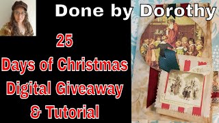 25 Days of Christmas Day #20 Ephemera Freebie &amp; Tutorial #Free #Ephemera #JunkJournal