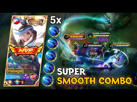 LING SMOOTH 5X DASH COMBO ON POINT! Supreme Ling Fast Ulti Combo!⚡ - LING MLBB