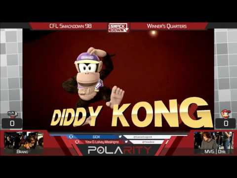 CFL Smackdown 98 WiiU - MVG Dyr (Diddy Kong) vs Brand (R.O.B.) - Winners Quarters