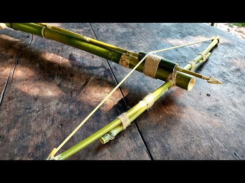 Make crossbows and arrows from bamboo | slingshot #07