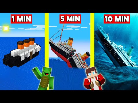 TITANIC Build Battle In Minecraft - NOOB VS PRO CHALLENGE - Maizen Mizen Mazien Parody
