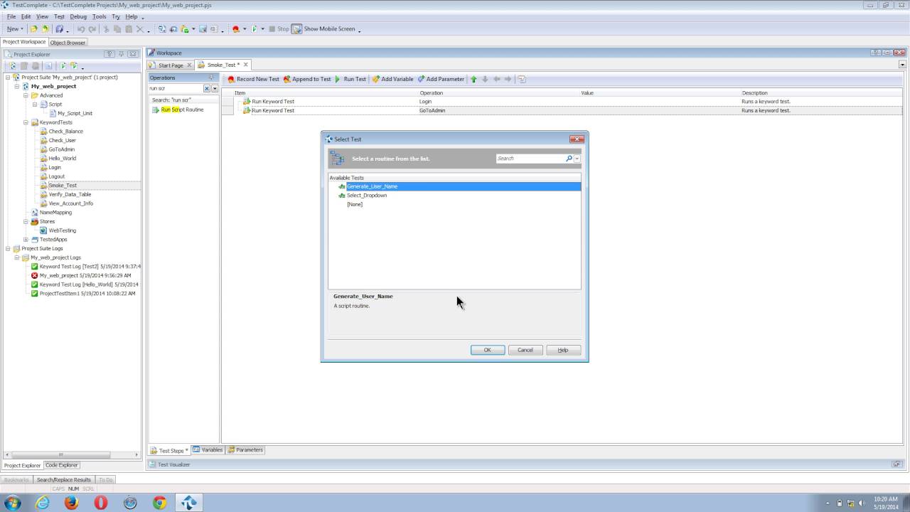Reusing and Layering Tests Using TestComplete