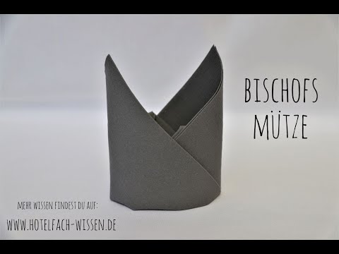 Bischofsmütze falten | Servietten falten | Hotelfach-Wissen
