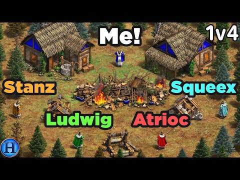 Professional Player vs 4 Streamers | AoE2