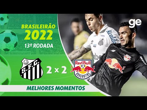 Gols e lances de Santos x Red Bull Bragantino