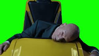 Professor X dies green screen