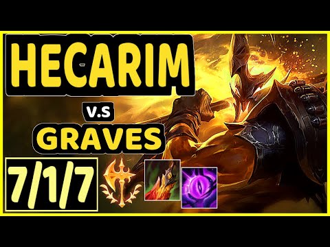 KREOX (HECARIM) vs GRAVES - 7/1/7 KDA JUNGLE GAMEPLAY - EUW Ranked GRANDMASTER
